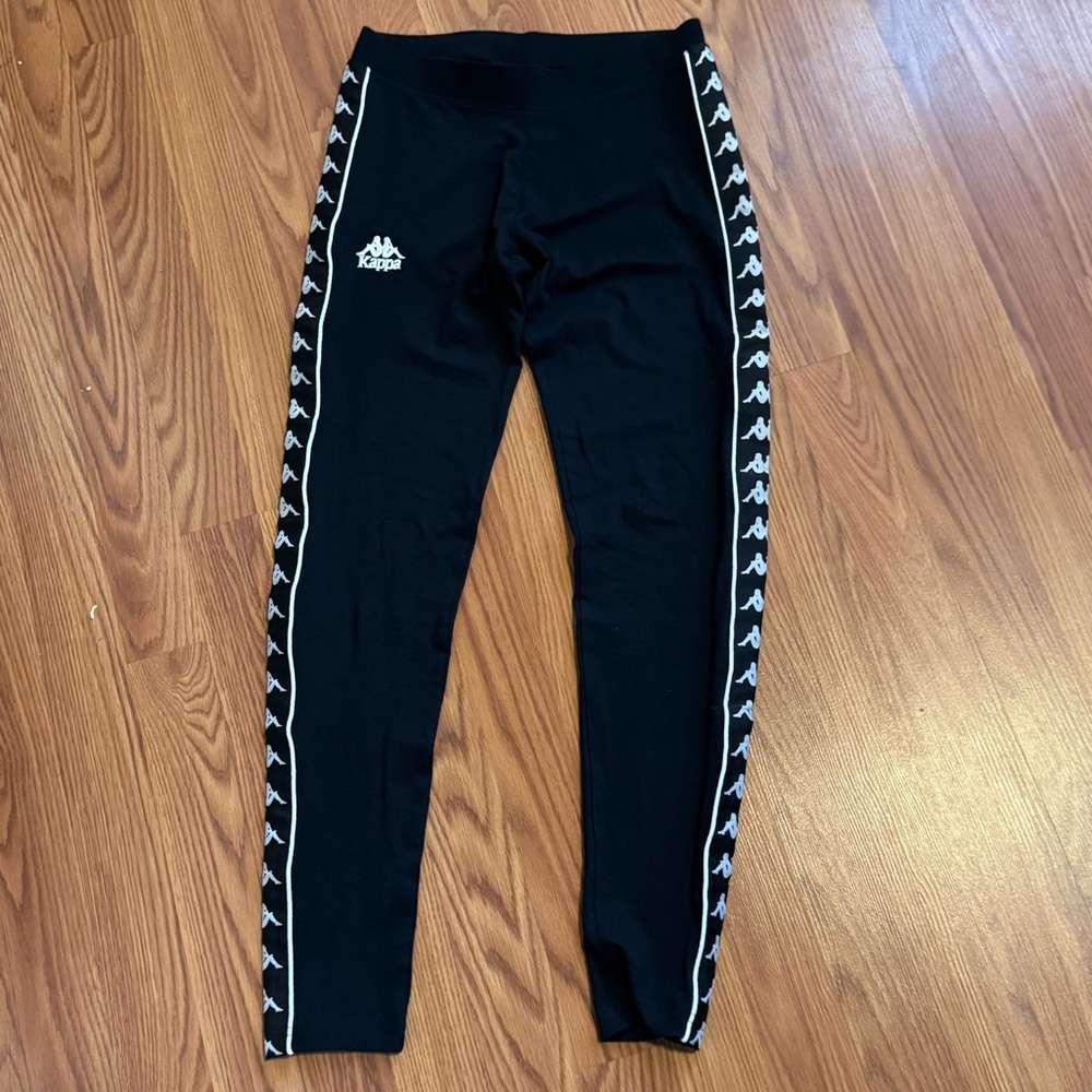 Kappa Women’s Black Leggings Banda 222 Anen Fitness Yoga Pants Size S NWOT